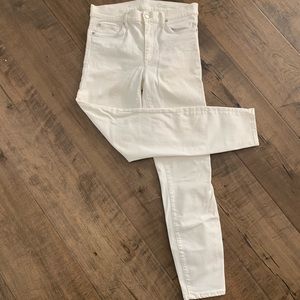 GAP cropped white jeans